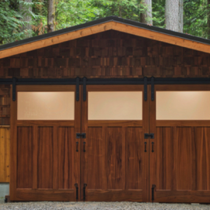 Sapele barn doors.